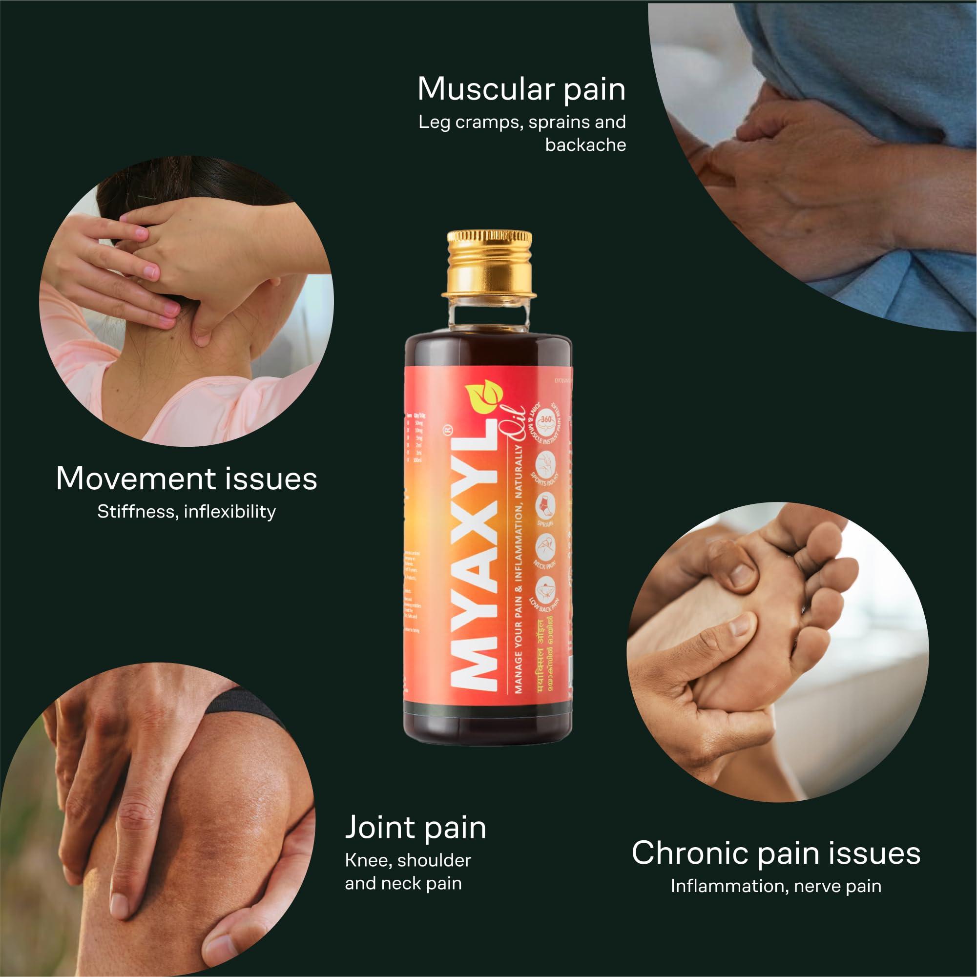 KERALA ayurveda Kerala Ayurveda Myaxyl Oil - 200 ml | Ayurvedic Medicine Pain Relief from Joint, Muscle, Knee, Heel & Back | Ideal for Flexible Joint & Neck | Helps Ease Pain (pack of 2)