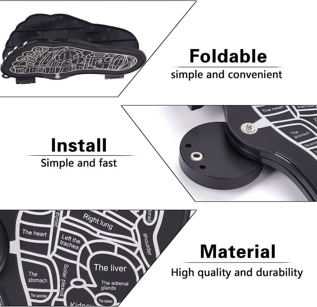 Samtrish SamtrishBioelectric EMS Acupoints Foot Massager Pain Relief Wireless Electric Massage Machine Portable Foot Folding Pad Electric Foot Massage Machine with 8 Modes and 19 Intensities