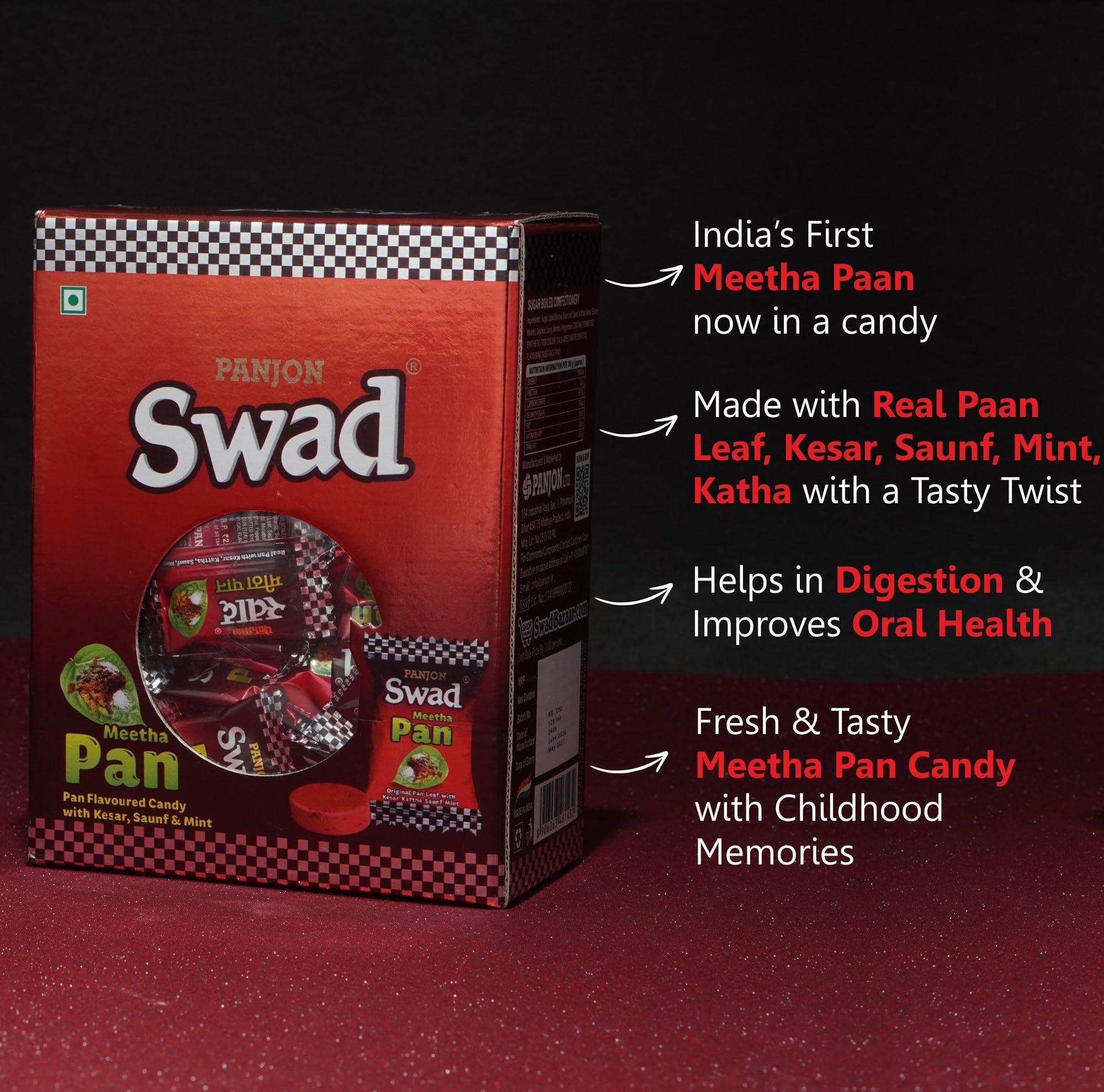 Swad Swad Meetha Pan Candy Gift Box (Original Paan Flavour with Saunf, Kesar & Mint) 125 Toffee x 1 Box Pack