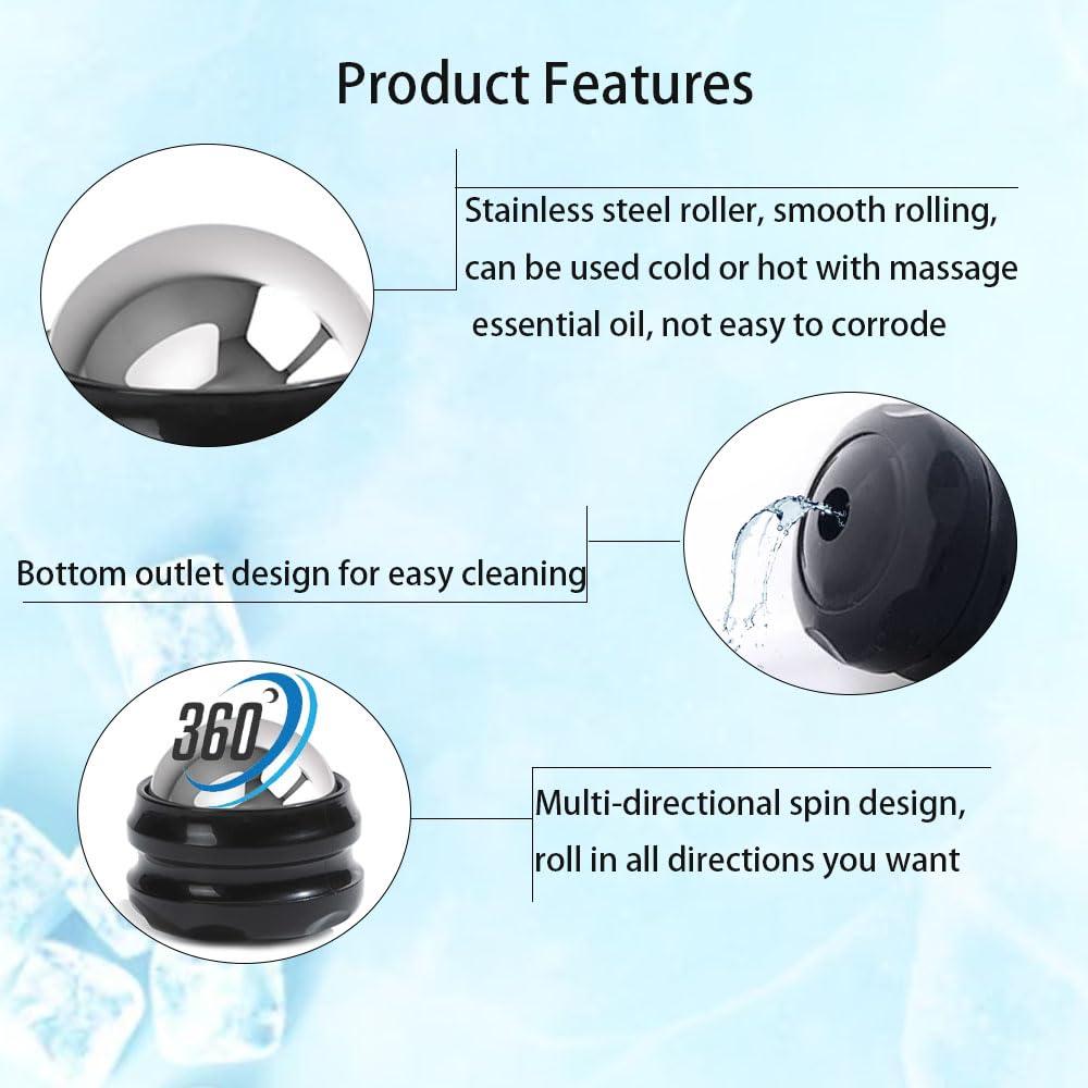 Flyfan Cryosphere Cold Massage Roller Ball, Cold/Hot Relief for Inflammation & Swelling, Suit for Muscle Recovery Body Relax