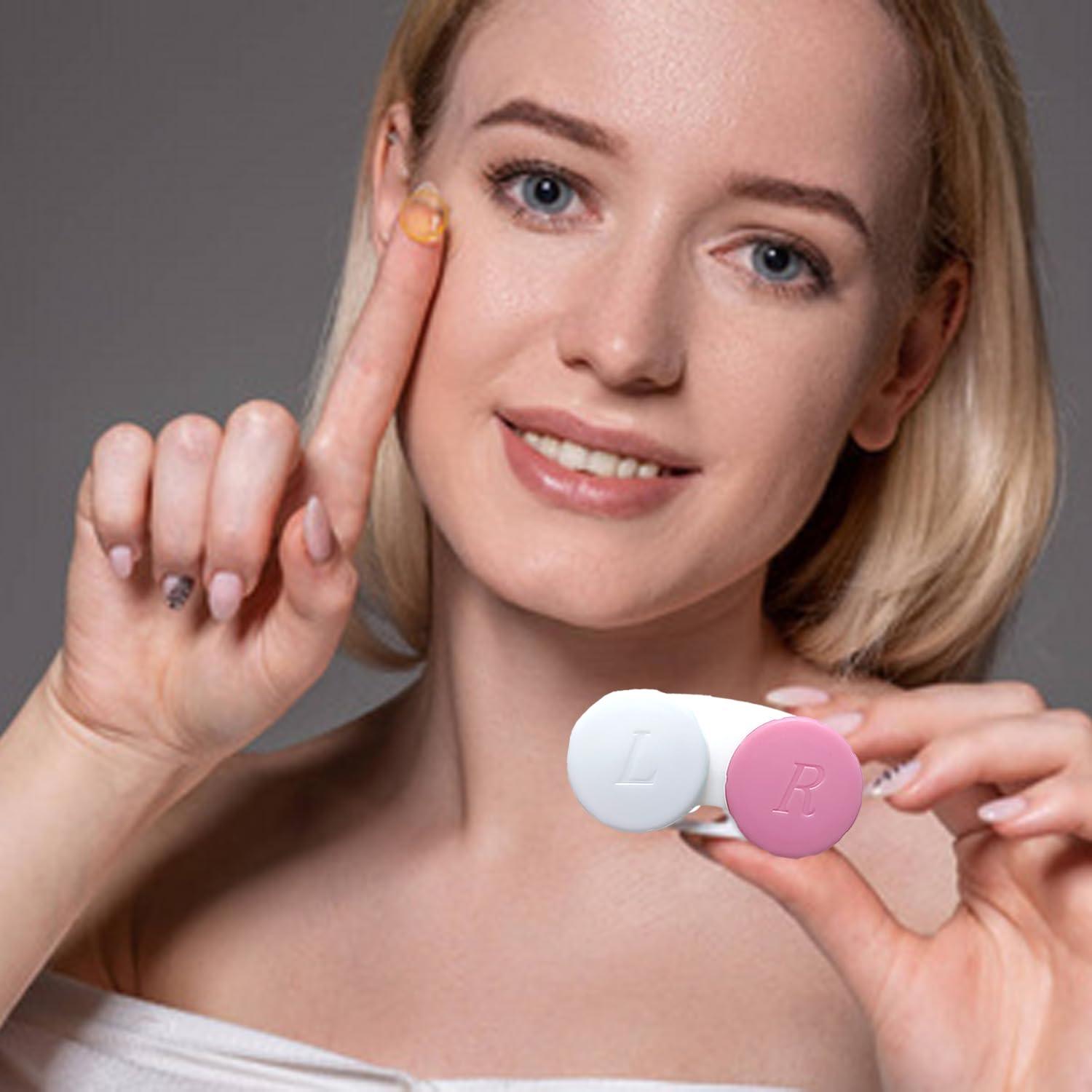 Erewa Erewa 12 Pack Contact lens case Contact Lens Holder Box Soak Storage Kit(Assorted Color)