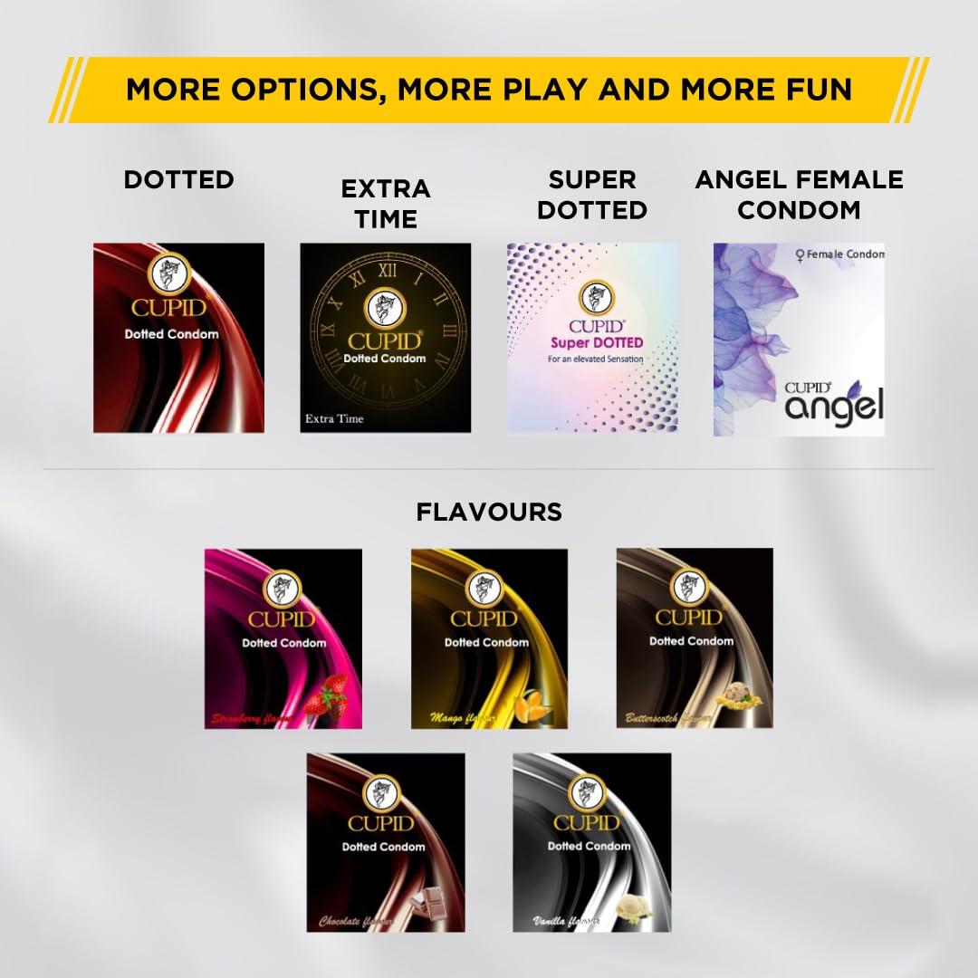 Cupid Limited Cupid Angel Female Condoms 2N (Pack of 3) | Unique Design | Uninterrupted Pleasure | No Side Effects | Lavender Scented | Her Protection - Her Choice