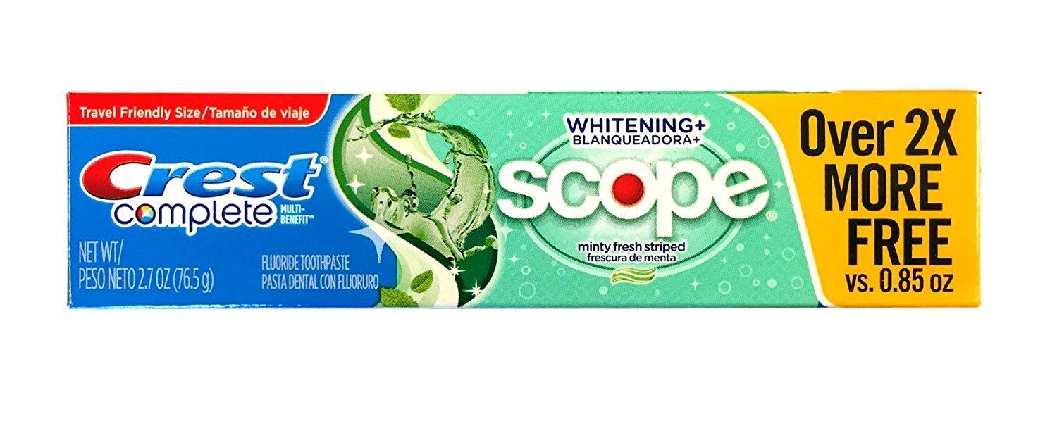 Crest Crest Complete Multi-Benefit Whitening + Scope Minty Fresh Flavor Toothpaste 2.7 Oz, Pack of 3