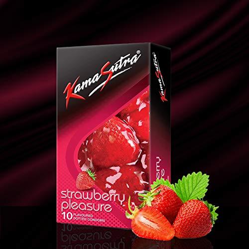 KamaSutra KamaSutra Strawberry Flavoured Condoms for Men 10 Count, Pack of 3