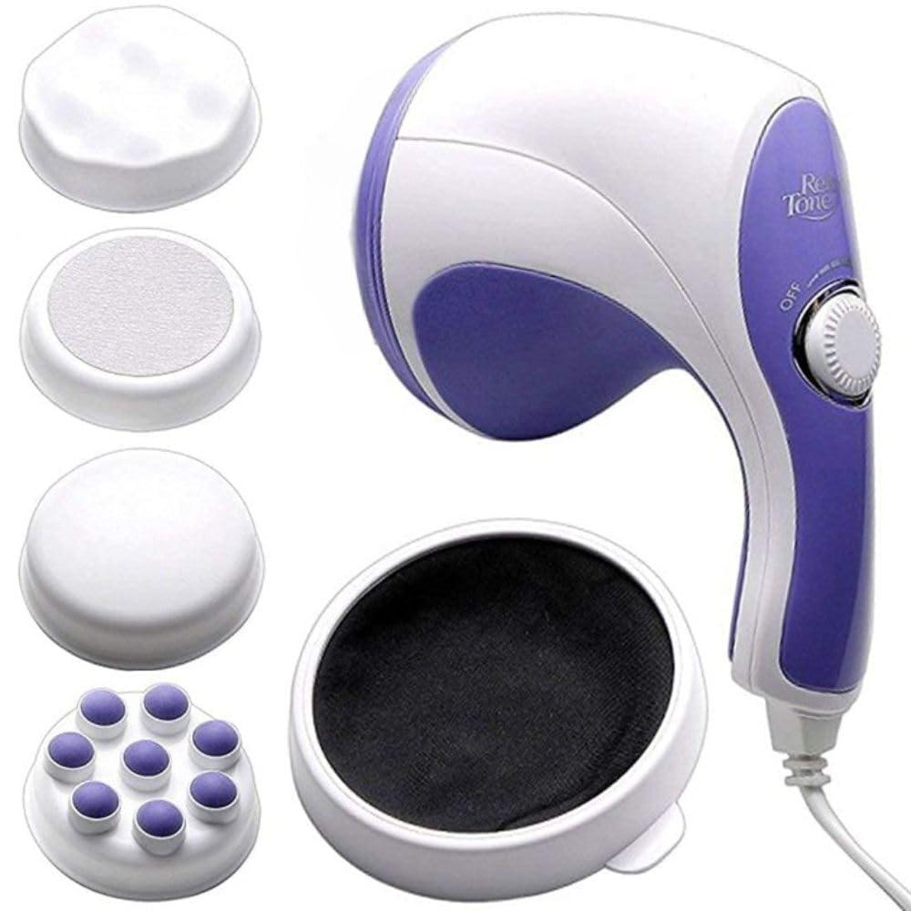 Veenova VEENOVA Relax Spin Tone Body Full Body Massager Electric Machine with 3 Massage Heads Mesh Cover, Variable Speed Settings for Pain Relief and Relaxation For Back, Arm , Leg & Foot (Massager for Full Body Pain Relief)