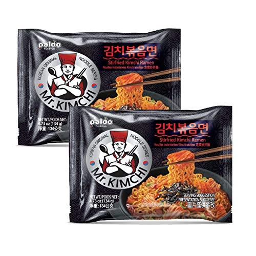Paldo Paldo Mr Kimchi Instant Noodles 268G Pack Of 2 (134G X 2), Vegetarian, 268 grams