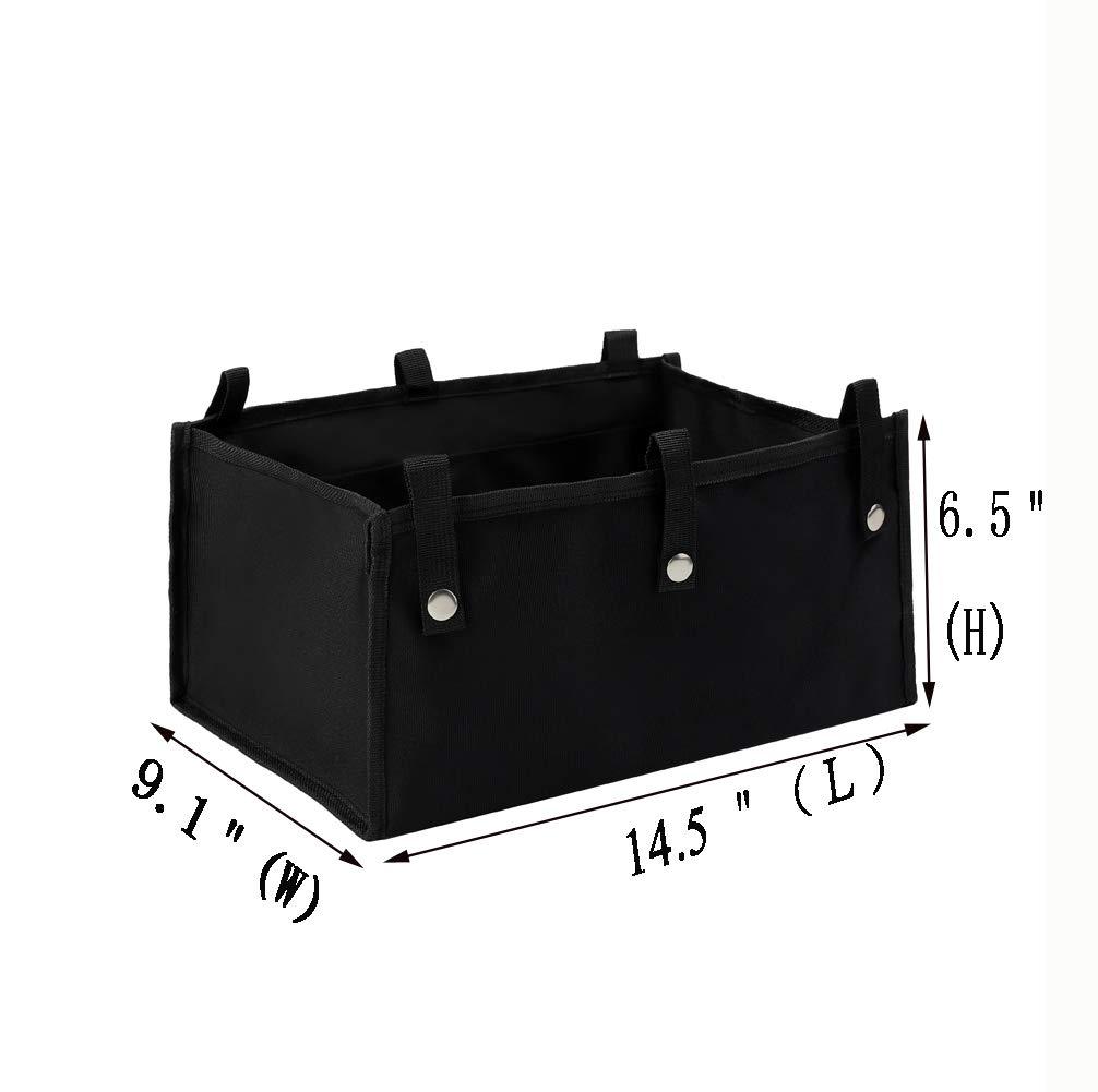 RZMAYIS Under Seat Rollator Bag, Large Size Rollator Basket, Under Seat Bag or Tote for Four Wheel Rollator, Walker Underseat Replacement Medical Basket (Black)