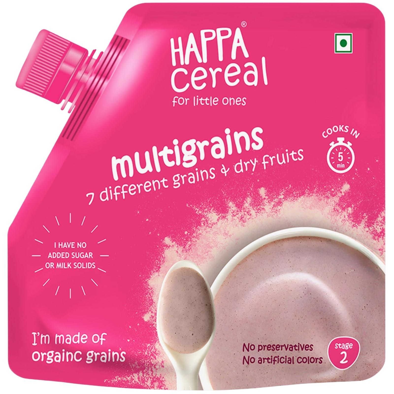 HAPPA Happa Organic Baby Food Sathu Maavu | 100% Natural Multi-Grain Millets and Cereals Porridge Mix Khichdi| Instant Health Food | No Added Salt, Sugar or Milk | No preservatives | 200gm