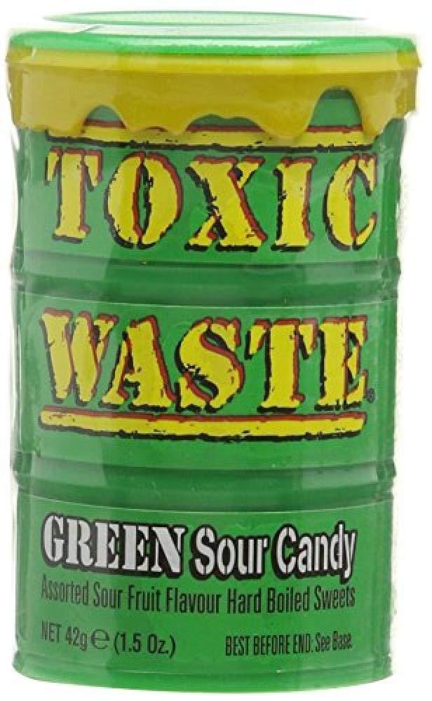 Generic Toxic Waste Green Sour candy Assorted Sour Fruit Flavour Hard Candy 42g
