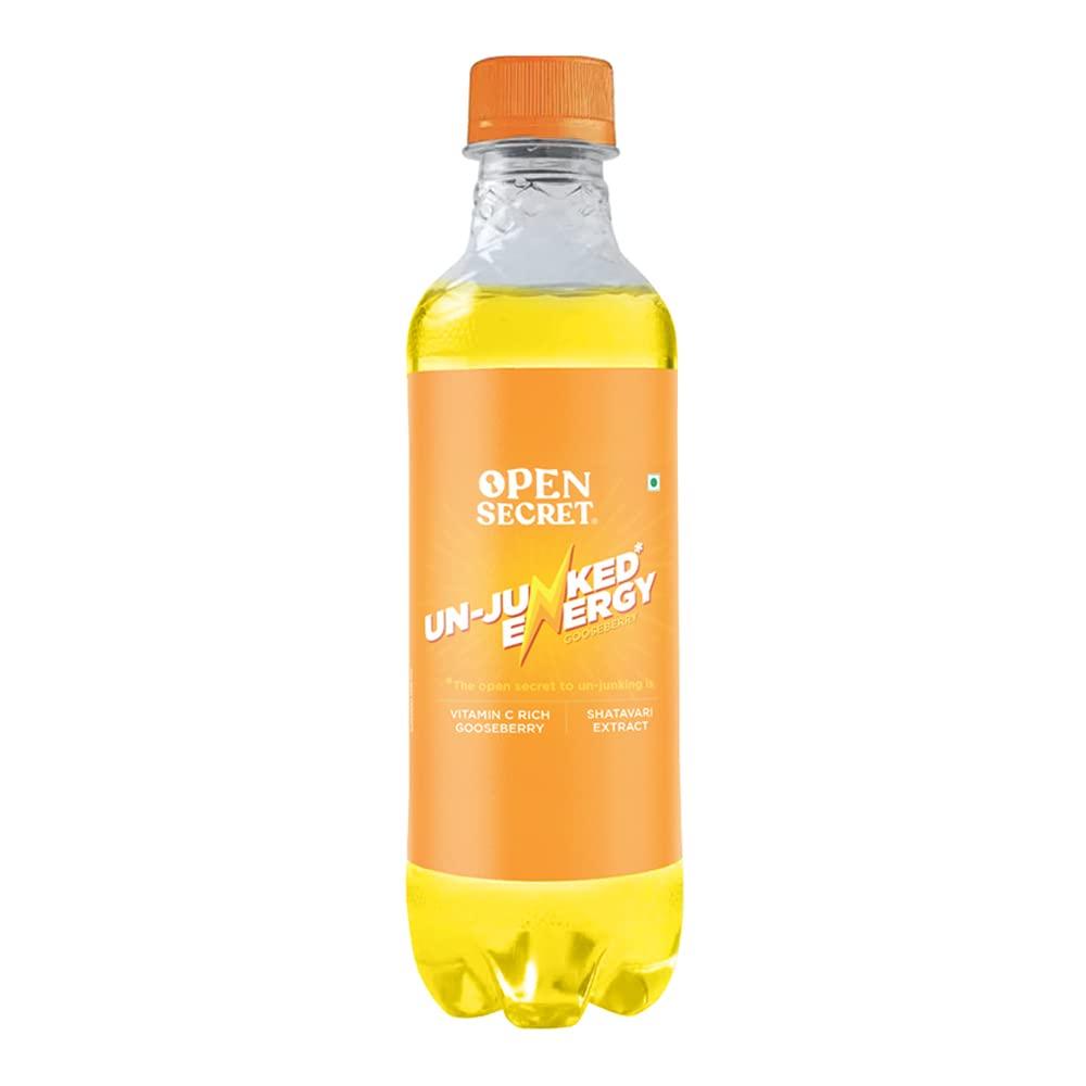 Open Secret Open Secret Energy Drink - 250ml Pack of 6 | Energy Drink for Stamina, Endurance & Performance| No Preservative| Vitamin C Rich Goosemberry, Shatavri Extract (Gooseberry)