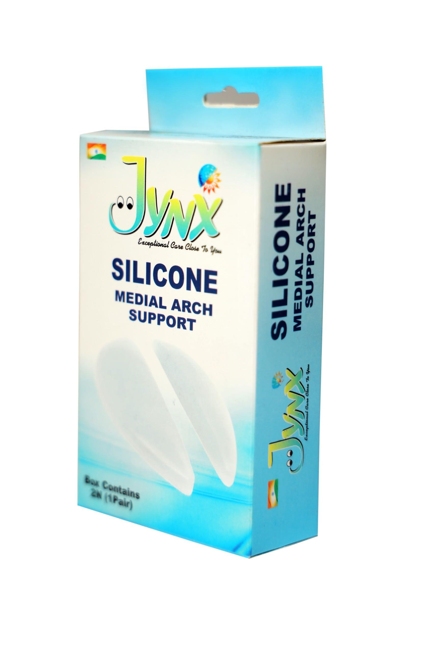 JYNX JYNX Flat Feet Correction Insoles Pads for Flat Foot, X-Type Legs - Silicone Arch Support, Orthotic Cushion - Relieves Pain, Orthopedic Insole for shoes (Adult)