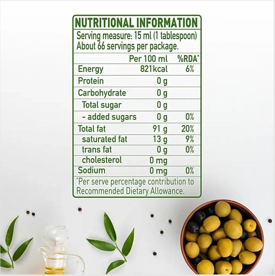 Figaro Figaro Olive Oil (Premium)- Pure and Extra Virgin Olive Oil 100ml Bottle