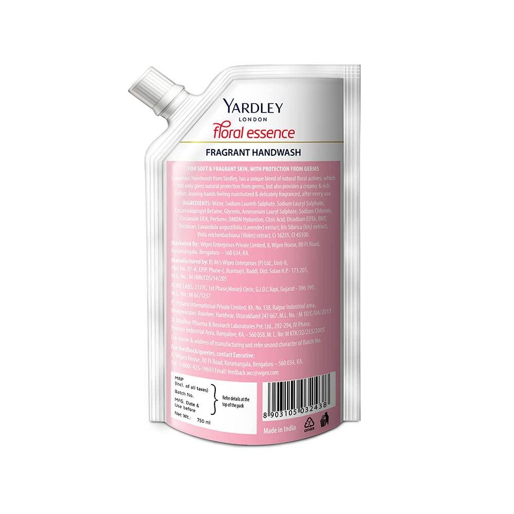 Yardley Yardley London Floral essence Iris & violet Fragrant Handwash Refill 750ml (Pack of 4)