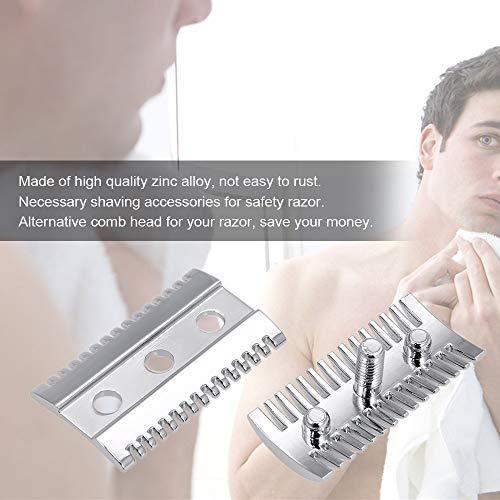 Qnotici Double Edge Shaving Safety Razor Open Comb Head Male Safety Razor Head Shaving Tool Barber Home Use