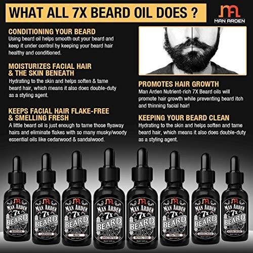 MAN ARDEN Man Arden 7X Beard Oil 30ml (Love Spell) - 7 Premium Oils Blend Supports Beard Growth & Nourishment