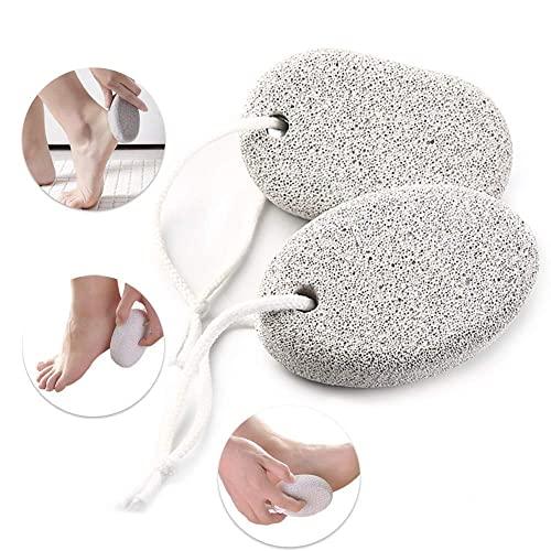 Calitate24 Natural Pumice Stone for Feet Dead Skin Removal Lava Stone Pedicure Exfoliation Tool Callus Remover for Feet, Heels, Elbow & Knees with 2Pcs Bathing Sponge