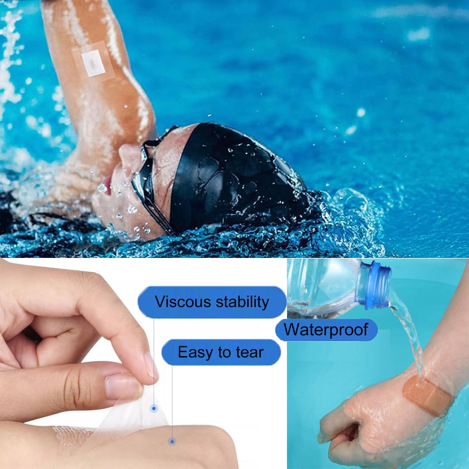 OXYGLOBE Transparent Stretch Adhesive Bandage,Band Aid Waterproof Bandages for Wounds Clear Waterproof Bandages Dressing Tape Bandaid Strips Waterproof Clear Adhesive Bandages(5 Cm * 5 M).