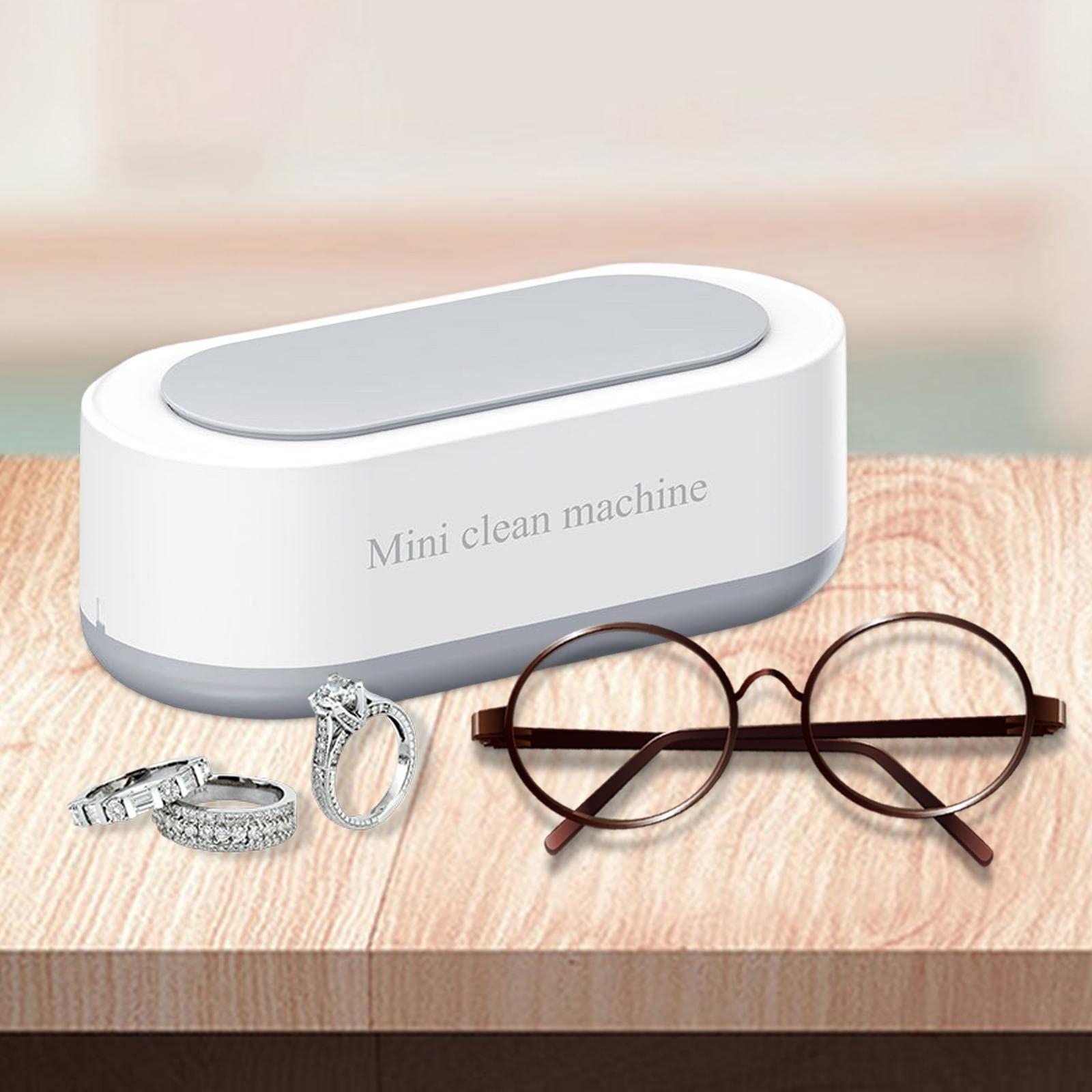 BNF BNF Battery Operated Ultrasonic Jewelry Cleaner for Rings Necklace Shaver Heads White