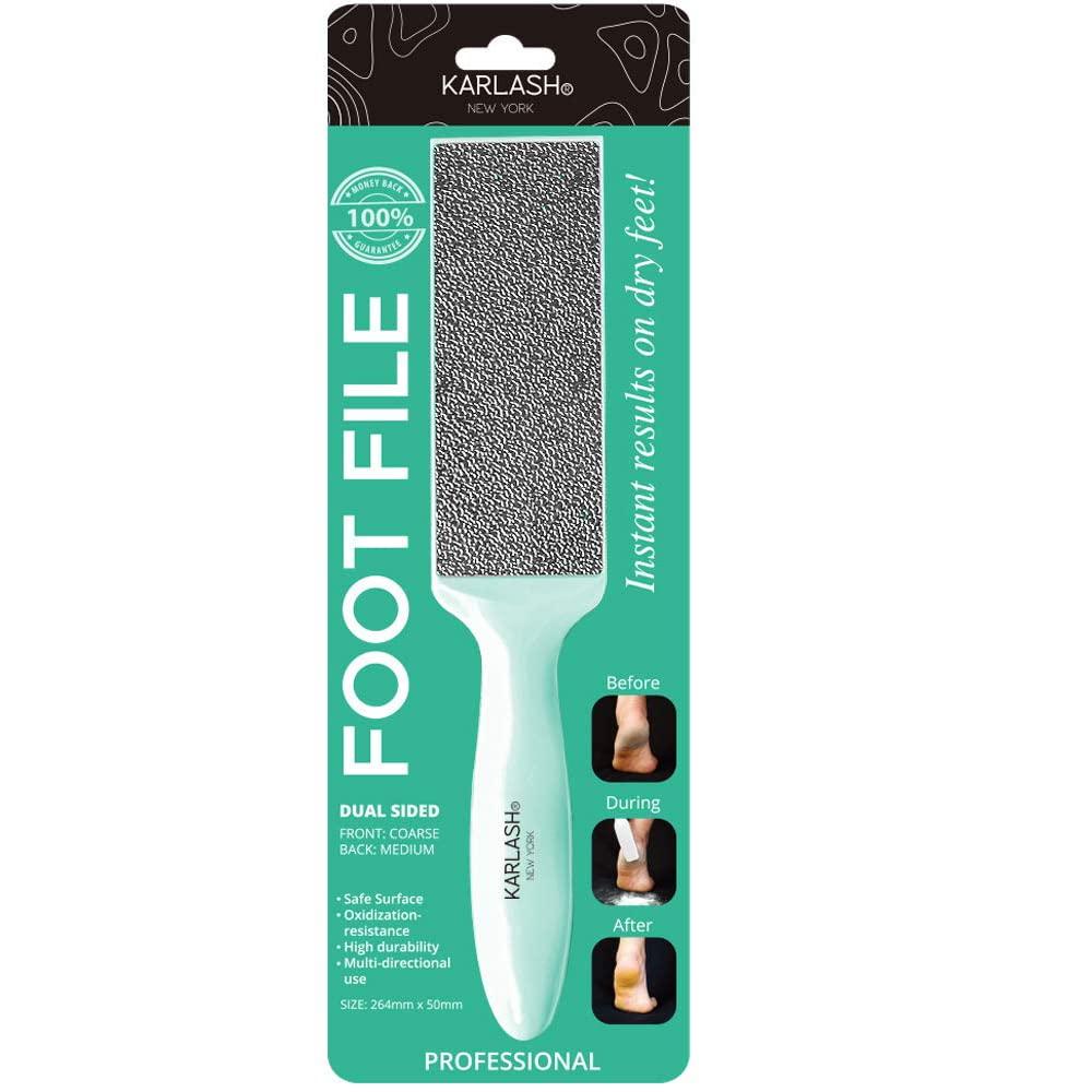 Karlash Karlash 2-Sided Nickel Foot File for Callus Trimming and Callus Removal, Mint (Pack of 1)