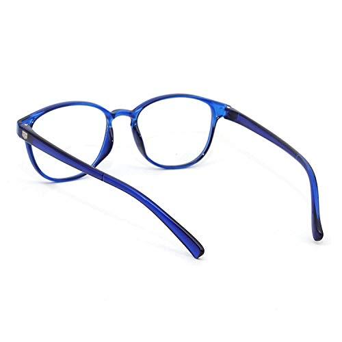 Optify Optify® Round Zero Power Unisex Anti-glare Blue Light Blocking Computer Glasses (Blue)
