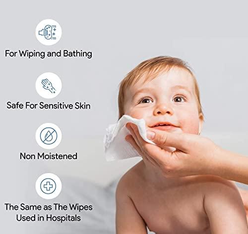 Generic 75 Pcs Face Tissue Disposable Dry Wipes Face Cleansing Tissue Beauty Towel Super Soft Makeup Remover Non-Woven Multipurpose Napkins 8x8