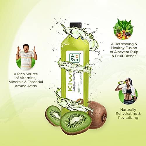ALO FRUT ALO FRUT Kiwi Aloevera Chunks & Juice 200Ml (Pack Of 48) - 1 Case | Fruit Juice Mai Aloevera Chunks | Healthy Hai Isme Aloevera Hai | Ready To Serve Drink