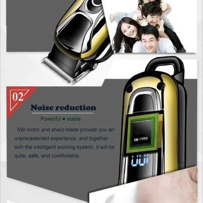 JVVD JVVD JEQUL 5-Star Rechargeable Suitable for professional hair trimming Electric Shaving Machine For family Razor Barber Cutting Beard Trimmer Haircut Set Cordless (Gold)