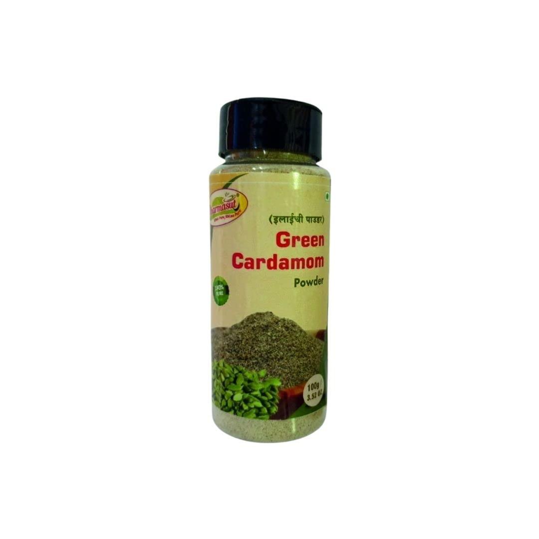 Dharmasut Natural Green Cardamom Seed Powder | Ilaichi | Elaichi Powder 100gm