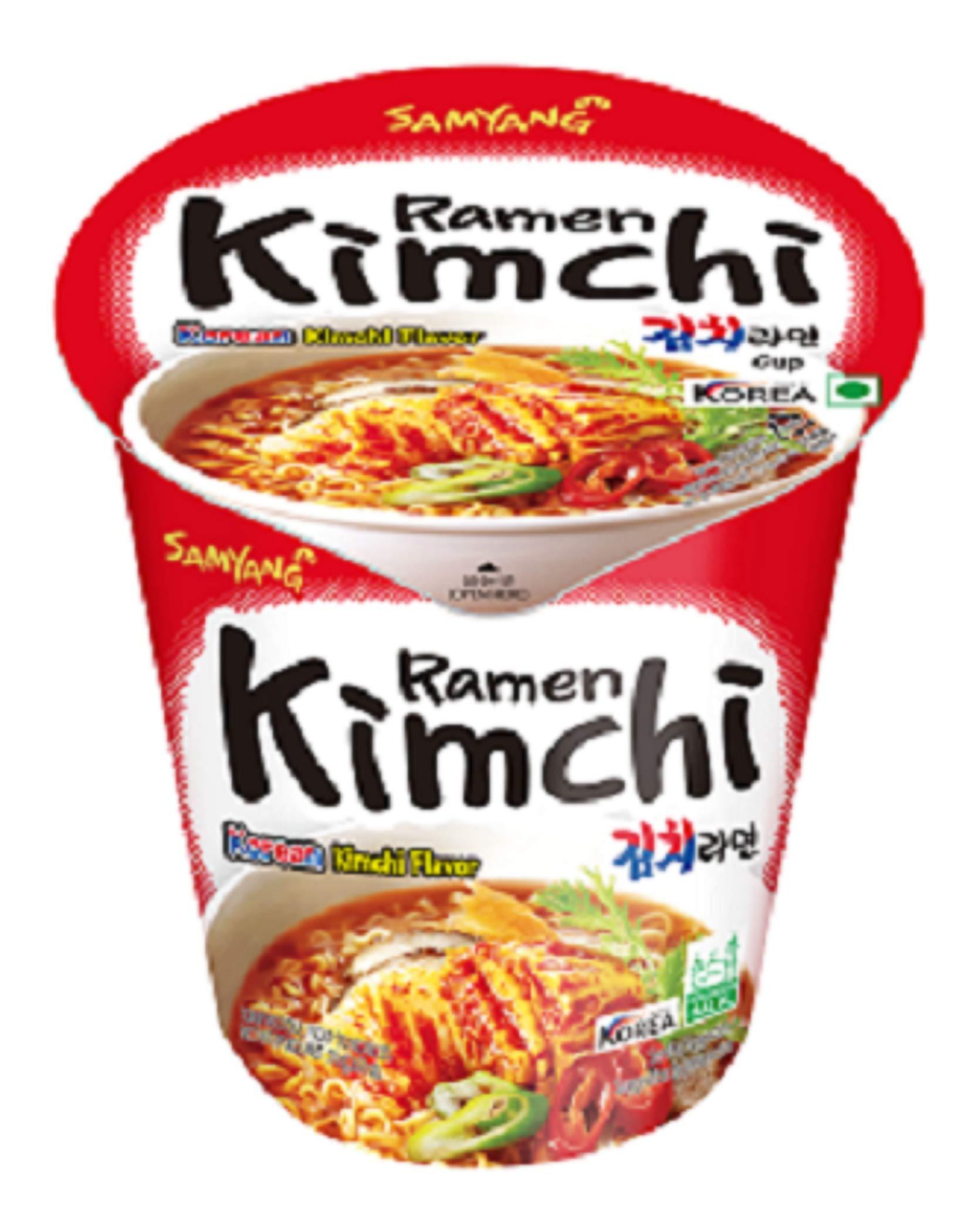 SAMYANG Ramen Kimchi Cup with Korean Kimchi Cup Noodle 70 g (Pack of 4 PC )