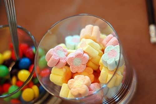 Veganic Veganic Rainbow Flower Shape Marshmallows -175 g (80 Pieces) | Strawberry/Vanilla Flavor | Marshmallow Candy For Kids And Audlts