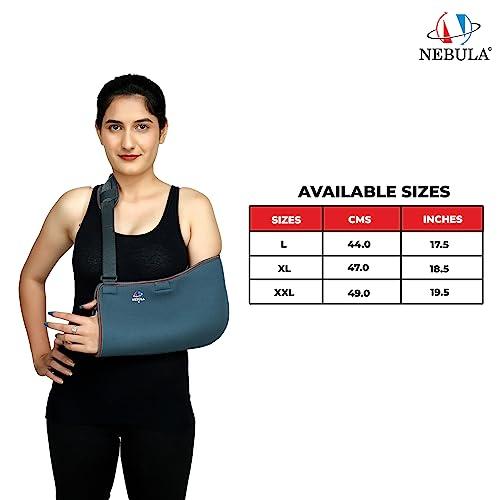 NEBULA NEBULA Orthosys Pouch Arm Sling, Arm Brace Immobilizer With Elbow Support For Fracture, Sprain, Dislocation & Pain Relief, Comfortable Arm Support Brace For Men & Women.
