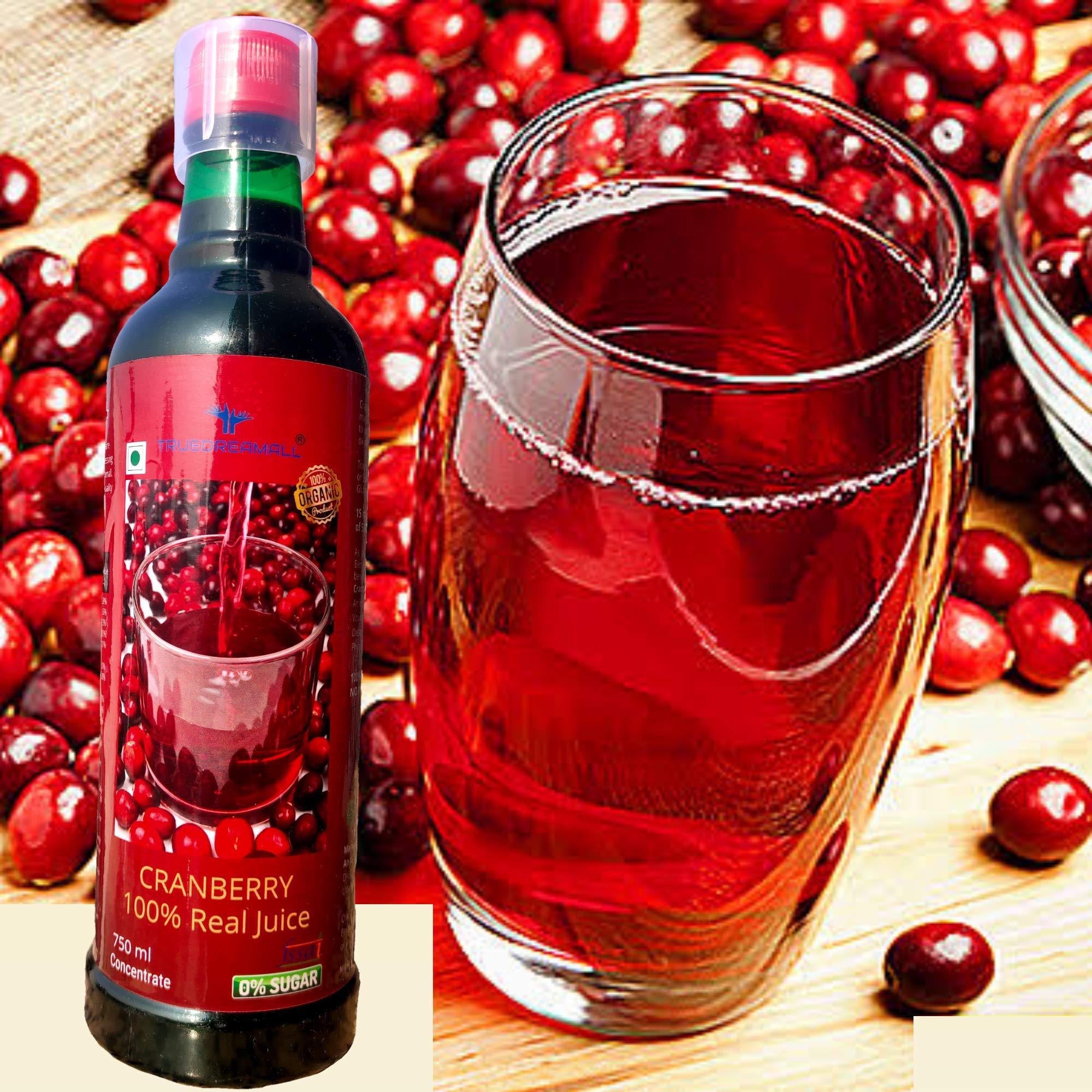 TRUEDREAMALL TRUEDREAMALL Cranberry Juice For Uti Sugar Free, Uti Male, Uti Women, Cranberry Real Natural Juice, Unsweetened, Pure & Organic Real For Uti (750 Ml Concentrated)