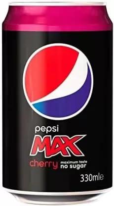 Generic Pepsi Max Cherry Flavor Maximum Taste No Sugar Added 330ml (Pack Of 3) USA