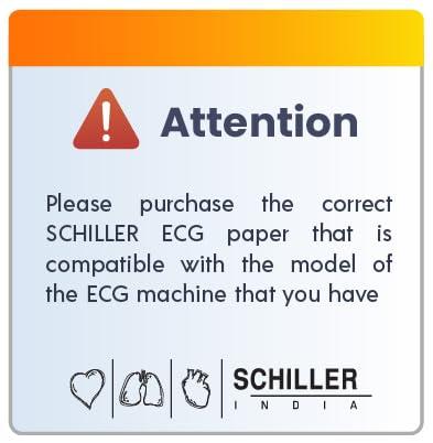 SCHILLER ECG Paper For CARDIOPLUS/DG-400 Series Defibrillator/Samiksh Series Patient monitors | SCHILLER ECG Paper | Length 90 mm And Height 80 mm | 200 sheets in One Box