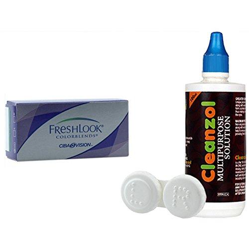 ALCON Freshlook Colorblends Contact Lens with Lens Case & Solution - 2 Pieces (-7,Honey)