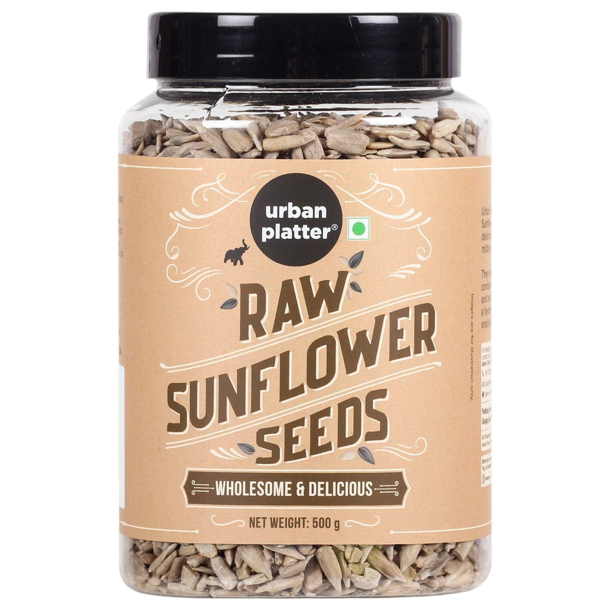urban platter Urban Platter Raw Sunflower Seeds, 500g (Use in Salads, Trail Mixes, Baked Goods, Granola Bars, Desserts | Source of Protein & Fibre | Keto Diet Friendly | Immunity Booster | Pepitas Seed | Healthy Superfood Snack)