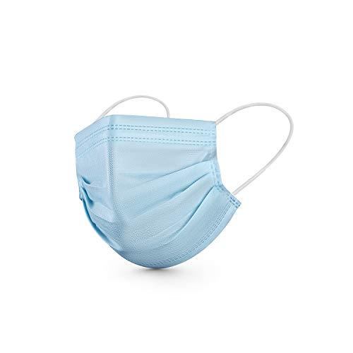 ASGARD ASGARD Melt-Blown Fabric Disposable Face Mask with Nose Clip (Blue, Pack of 200) for Unisex