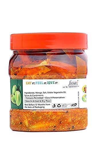 Natural Hub Natural Hub Homemade Mother Recipe Mango & Red Chilli Pickel Combo 1000 g (Pack of 2)