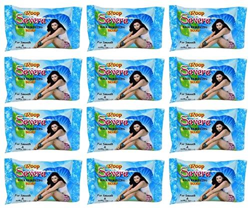 Generic Roop Savera Hair Removal Soap For Men & Women (For All Skin Types) - Pack of 12