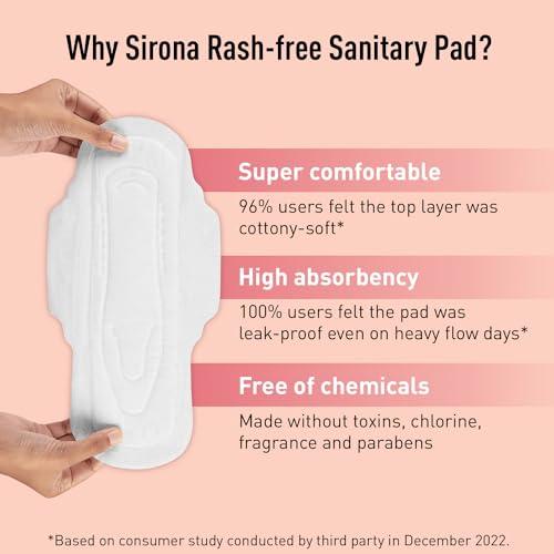 Sirona Sirona Max Sanitary Pads for Women | XL Plus (Pack of 4 Pads) | 100% Rash Free & Toxic-Free | Organic Cotton Sanitary Pad | Up to 0% Leakage, Comfortable & High Absorbency