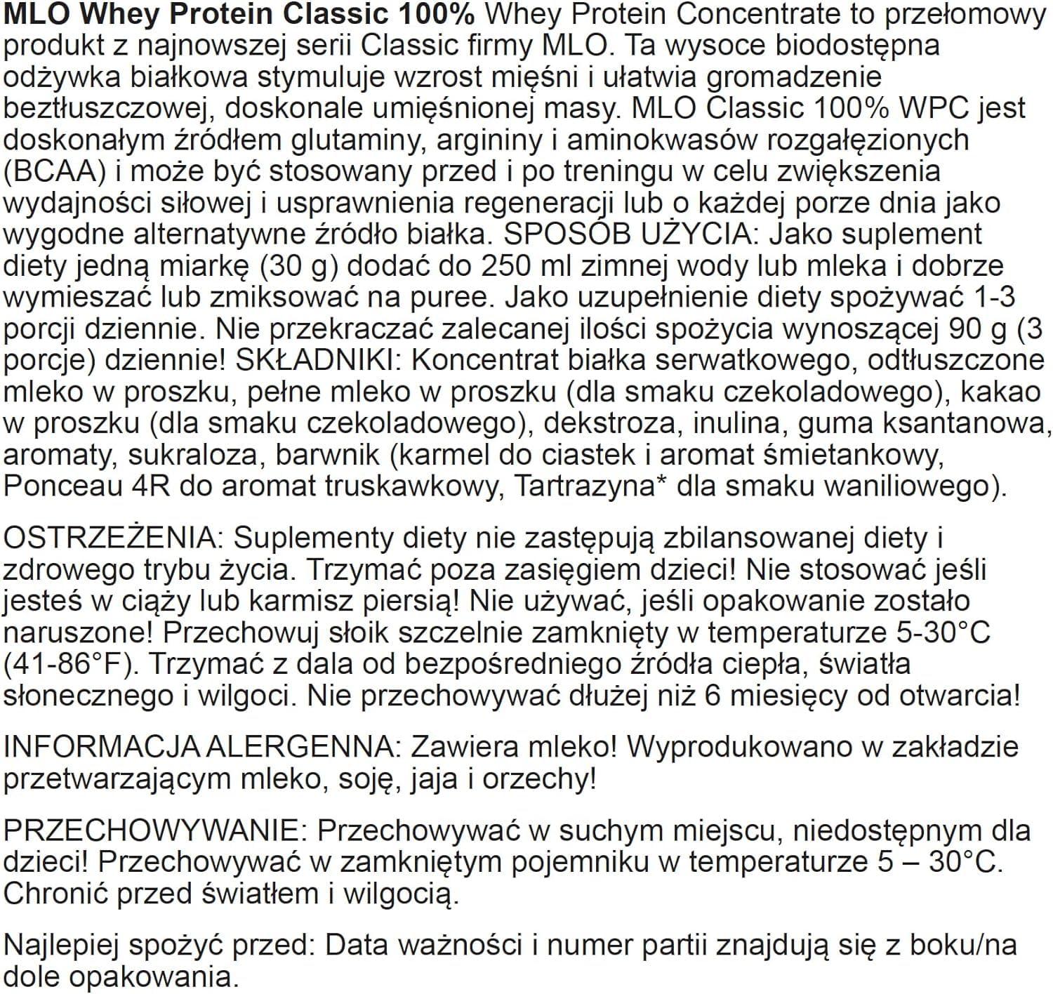 MLO MLO Classic 100% Whey Protein Concentrate (907g, 30 Servings) Chocolate | Superior Formulation Made In Europe | Rapid Absorption | Enhanced Muscle Growth & Recovery