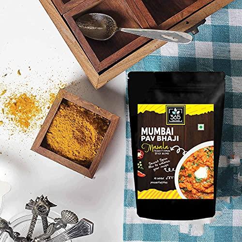 365 STORE TO DOOR 365 STORE TO DOOR Indian Spice - Mumbai Pav Bhaji Masala, 250 gm | Homemade Powdered | for Healthy Cooking | Ready to use | All Seasonings Spices | Pure & Hygiene | Mumbai Special Taste | Spice Mix