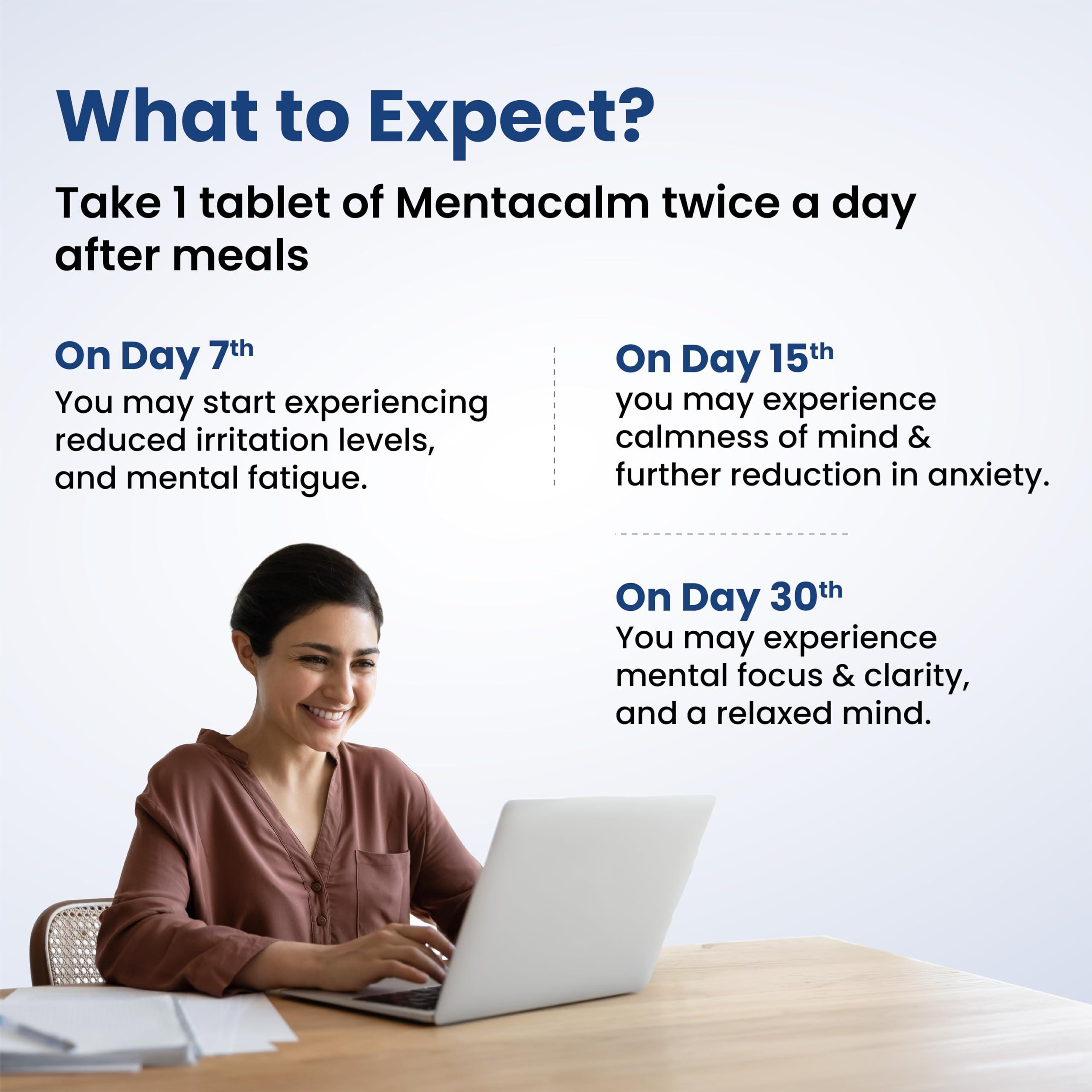 Charak Charak Vedistry Mentacalm Tablets | Ayurvedic Support For Stress, Anxiety & Mental Calmness| Brahmi, Ashwagandha -180 Tablets