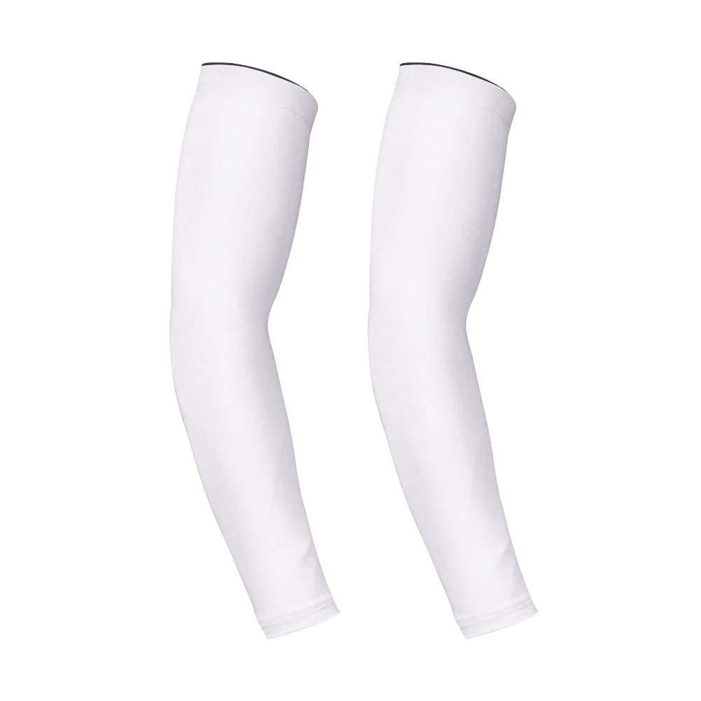 OWIKAR 1 Pair / 2 Pcs Honeycomb Elbow Pads Crashproof Arm Sleeves Basketball Football Volleyball Protector Padded Support Elbow Brace Shin Guards Protective Gear for Girls Boys Kids Men (White, X-Large)