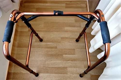 Generic Karma (WK 50) Folding Light Weight, Height Adjustable Aluminium Walker for Men & Women, Senior citizen, Patient Bronze Color The Health Store Pvt.Ltd