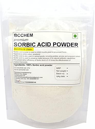 BCCHEM BCCHEM Sorbic acid powder preservative for baked goods,cheese,wine,etc ,Inhibits moulds and fungi (500 gm)