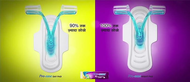 Generic Pro-ease XL14 Sanitary Pads with Extra 6 Night Pads - Day & Night Pads, 21 Count, X Large, Unscented, Cotton, Disposable, Heavy Absorbency