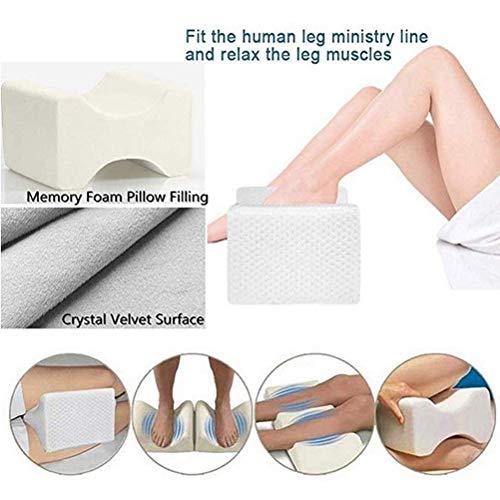 PUM PUM PUM PUM Orthopaedic Knee Pillow for Sciatica Relief, Back Pain, Leg Pain, Pregnancy, Hip and Joint Pain - Memory Foam Knee (Leg Pillow),Black