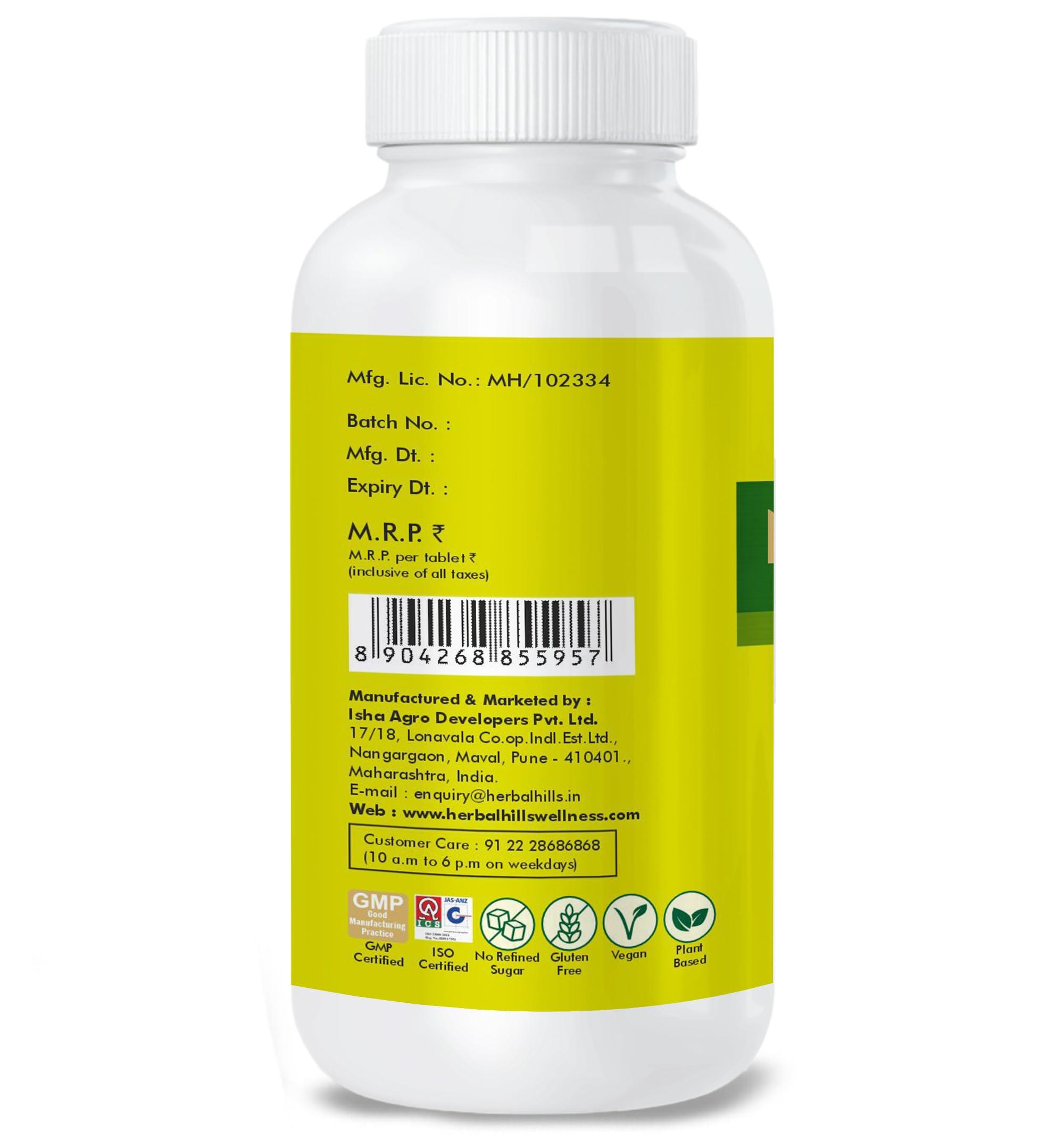 HERBAL HILLS Herbal Hills Nirgundi (Vitex negundo) 120 tablet - 500mg for Joint Care & various health benefits (Pack of 2)