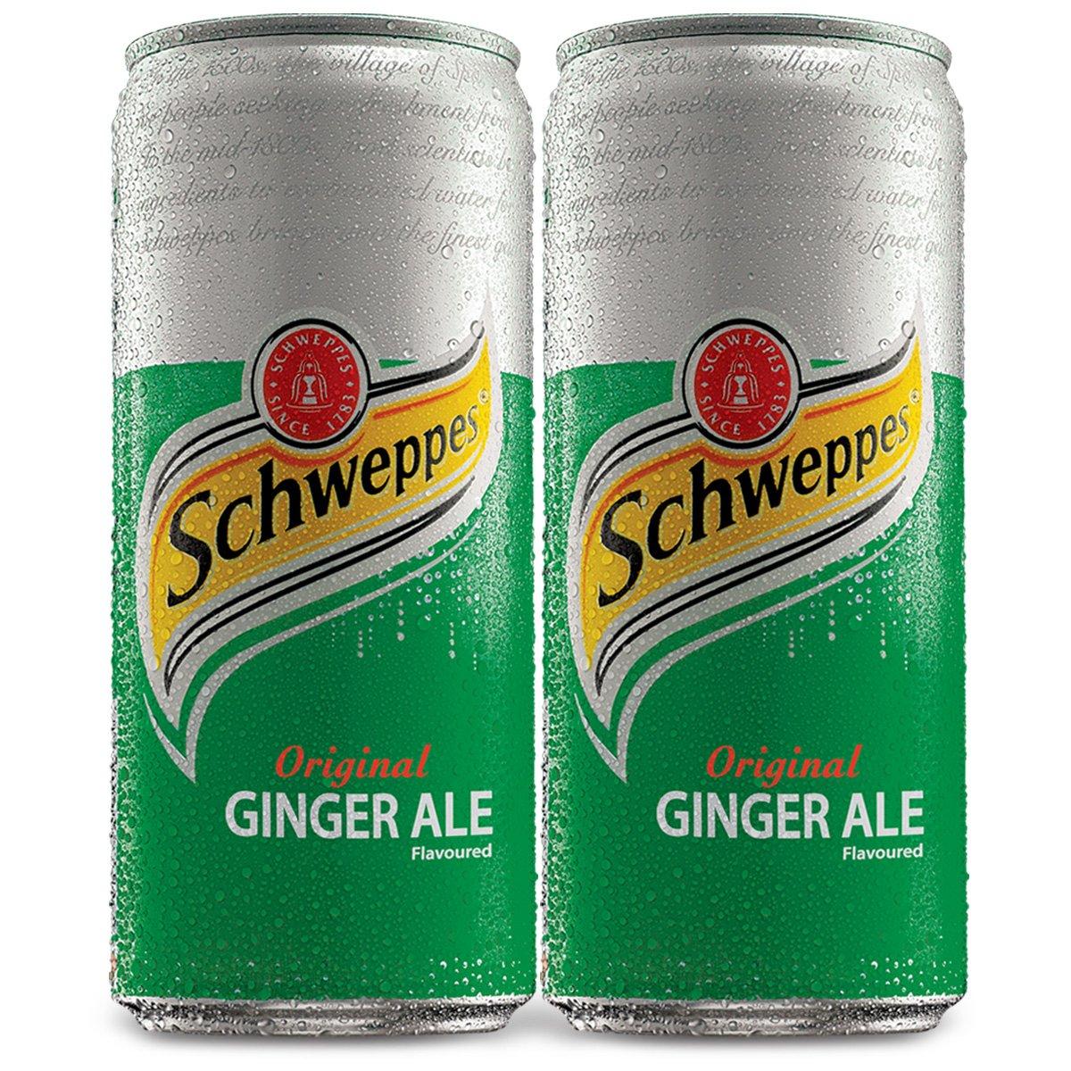 Coca-Cola Coca-Cola Schweppes Ginger Ale Can 300Ml (Pack Of 2)